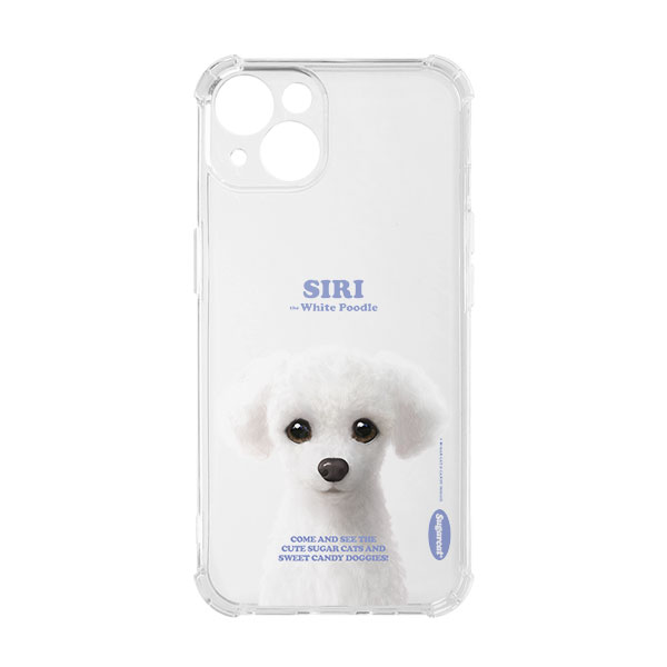 Siri the White Poodle Retro Shockproof Jelly/Gelhard Case