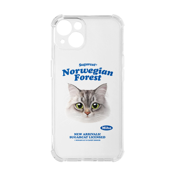 Miho the Norwegian Forest TypeFace Shockproof Jelly/Gelhard Case