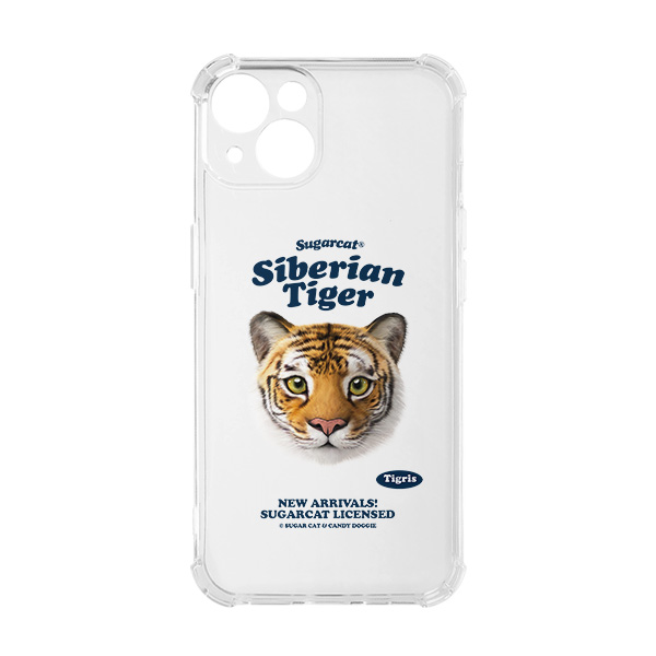 Tigris the Siberian Tiger TypeFace Shockproof Jelly/Gelhard Case