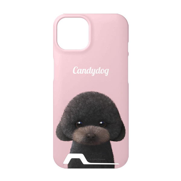 Choco the Black Poodle Simple Under Card Hard Case