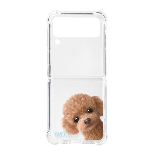 Ruffy the Poodle Peekaboo Shockproof Gelhard Case for ZFLIP series