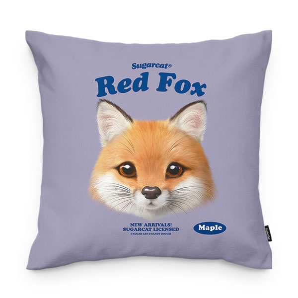 Maple the Red Fox TypeFace Throw Pillow
