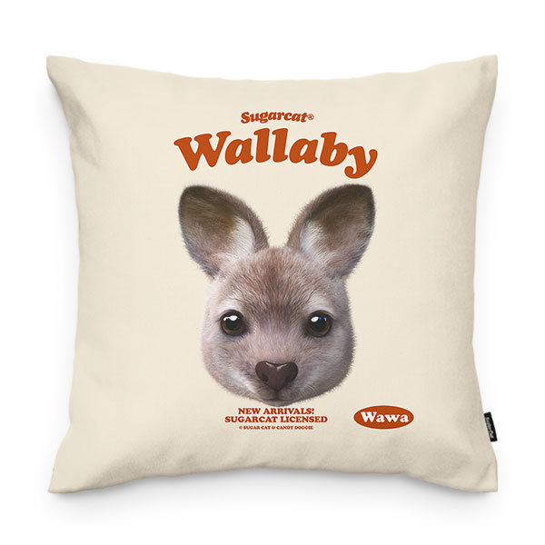 Wawa the Wallaby TypeFace Throw Pillow