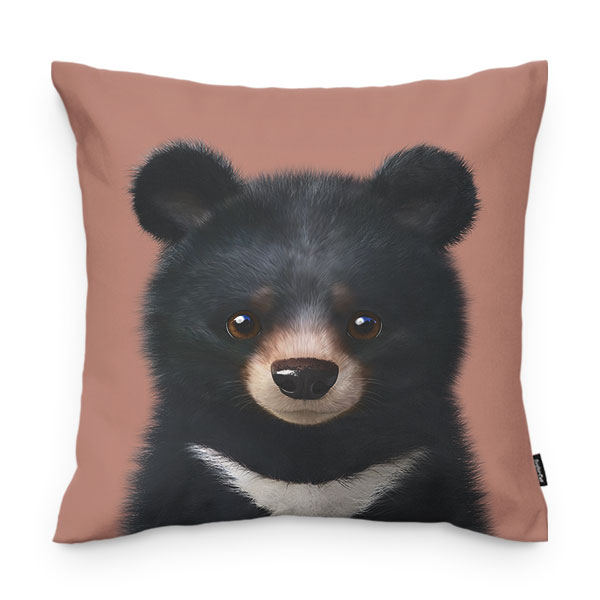 Bandal the Aisan Black Bear Throw Pillow