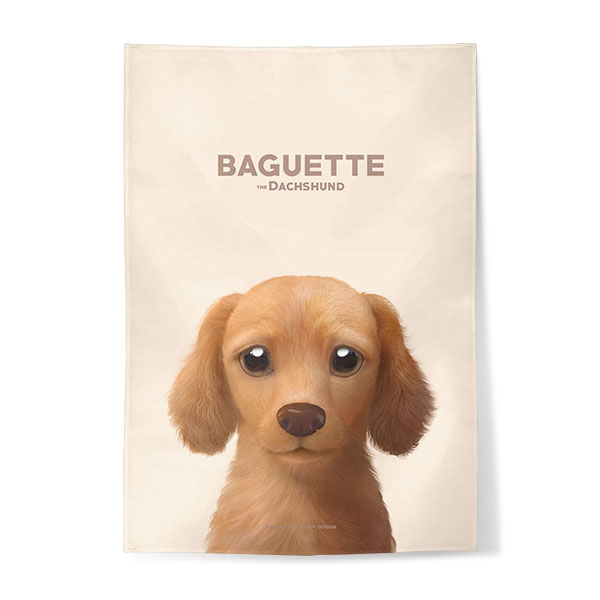 Baguette the Dachshund Fabric Poster