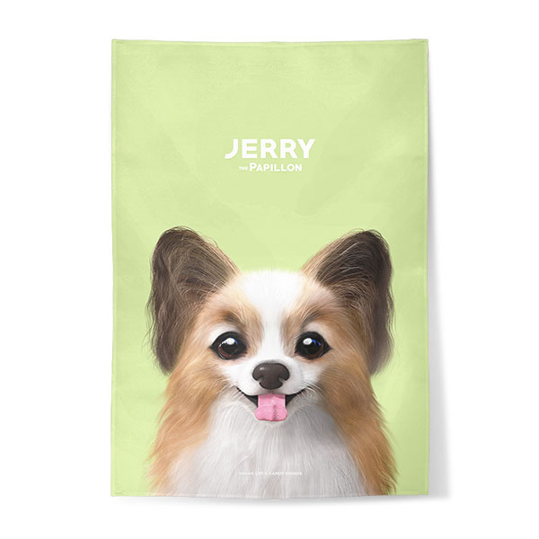 Jerry the Papillon Fabric Poster