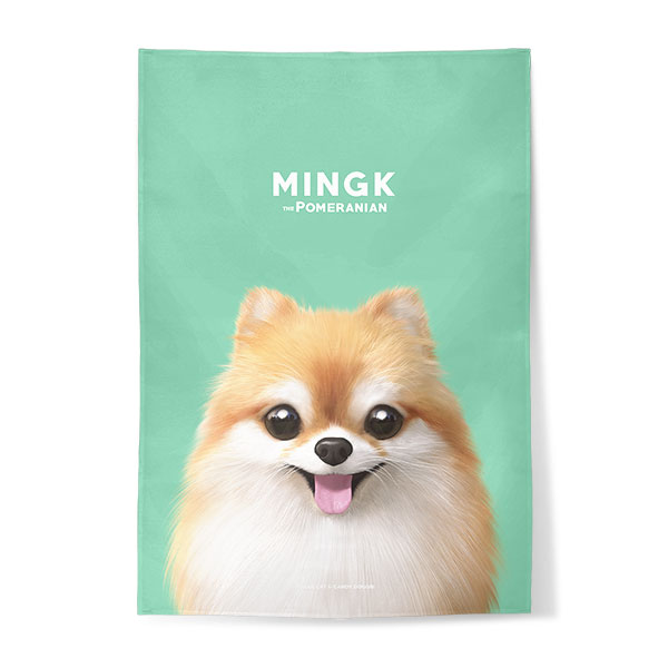 Mingk the Pomeranian Fabric Poster