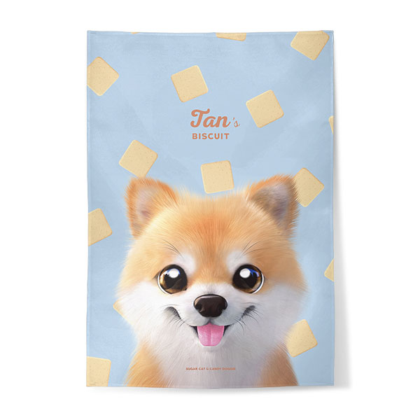 Tan the Pomeranian’s Biscuit Fabric Poster