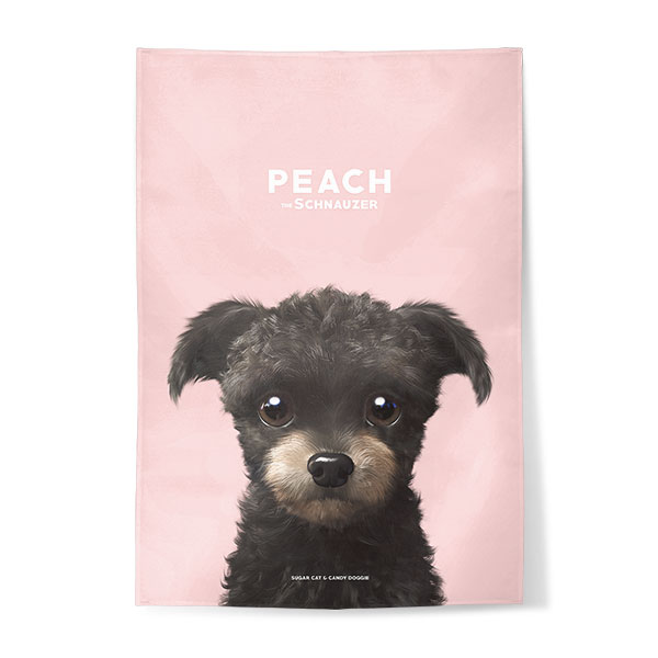 Peach the Schnauzer Fabric Poster