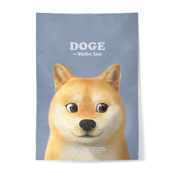 Doge the Shiba Inu Retro Fabric Poster