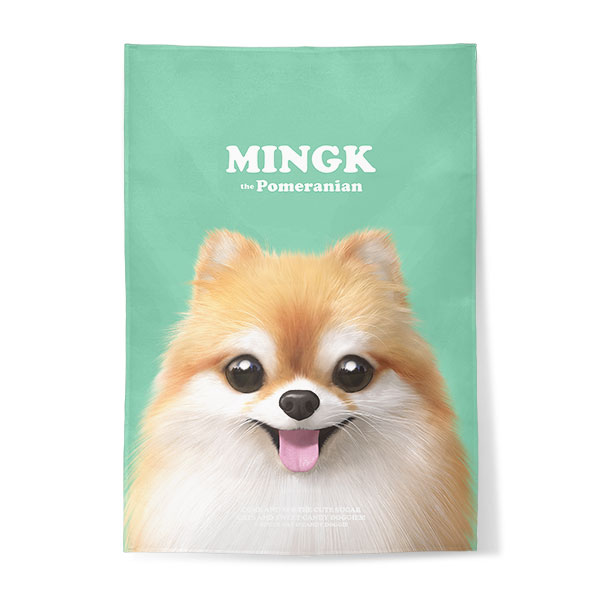 Mingk the Pomeranian Retro Fabric Poster