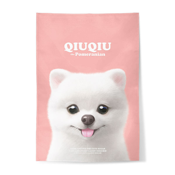 QiuQiu the Pomeranian Retro Fabric Poster