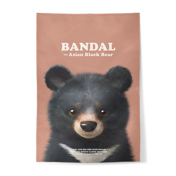 Bandal the Aisan Black Bear Retro Fabric Poster