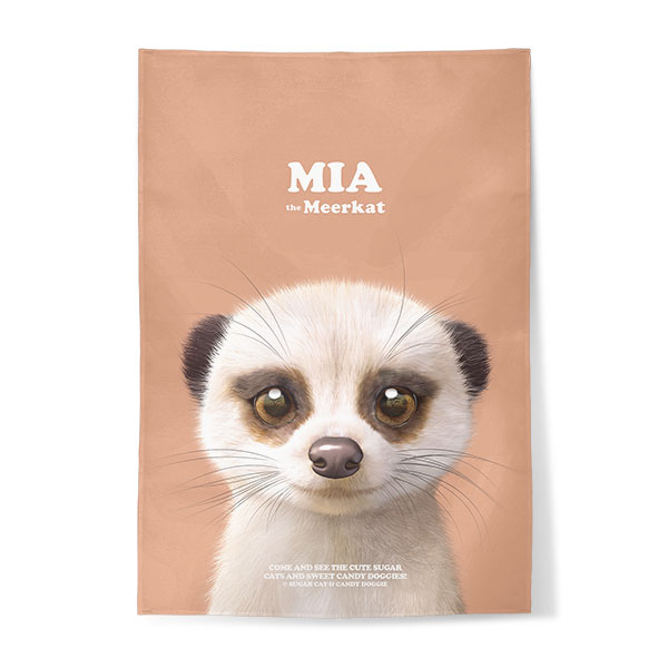 Mia the Meerkat Retro Fabric Poster
