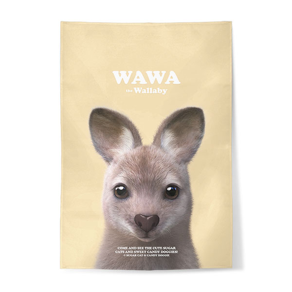 Wawa the Wallaby Retro Fabric Poster