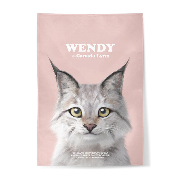 Wendy the Canada Lynx Retro Fabric Poster