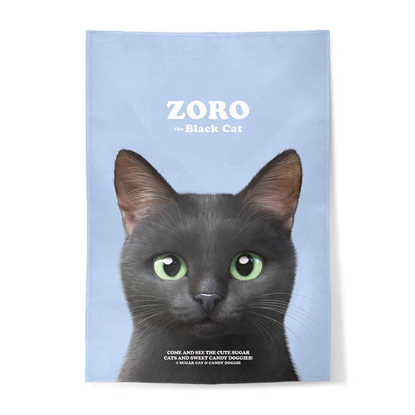 Zoro the Black Cat Retro Fabric Poster