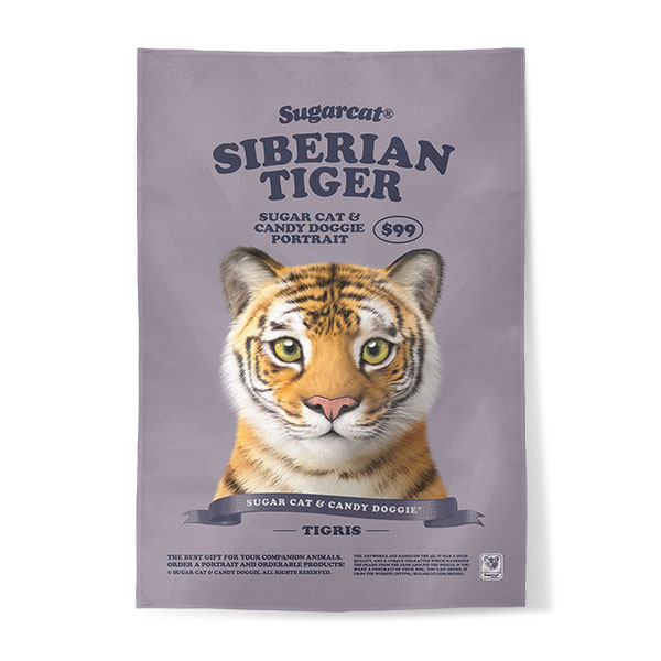 Tigris the Siberian Tiger New Retro Fabric Poster