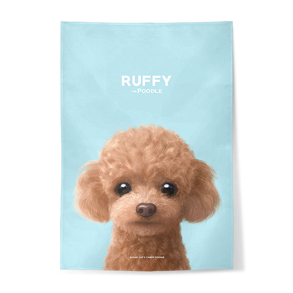 Ruffy the Poodle Fabric Poster