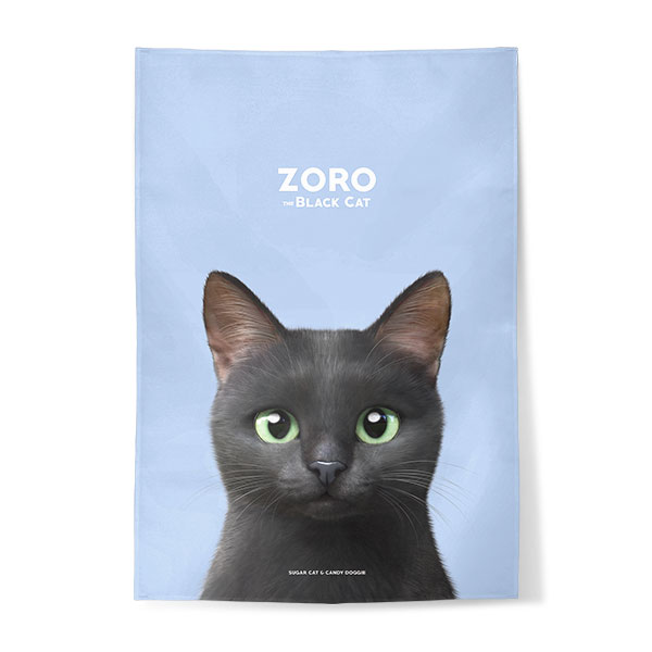 Zoro the Black Cat Fabric Poster