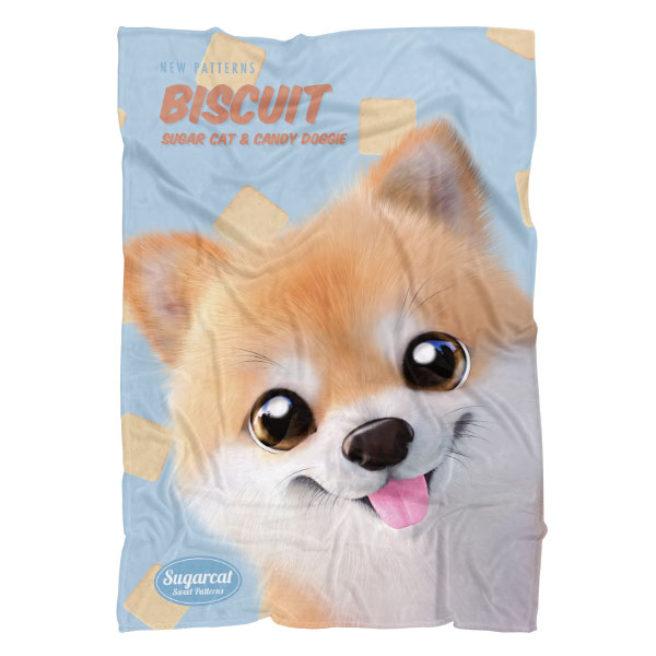 Tan the Pomeranian’s Biscuit New Patterns Fleece Blanket