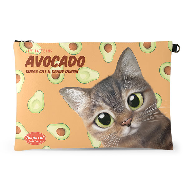 Lucy’s Avocado New Patterns Leather Clutch (Flat)