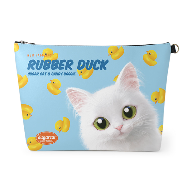 Ria’s Rubber Duck New Patterns Leather Clutch (Triangle)