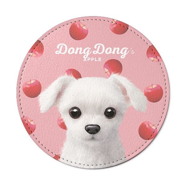 Dongdong’s Apple Leather Coaster