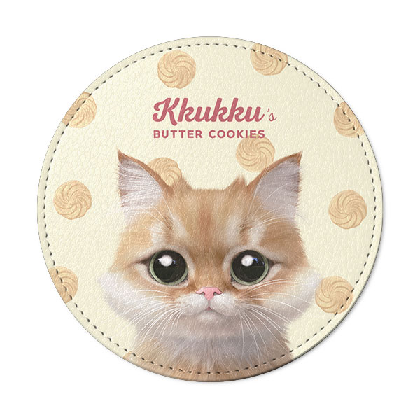 Kkukku’s Cookies Leather Coaster