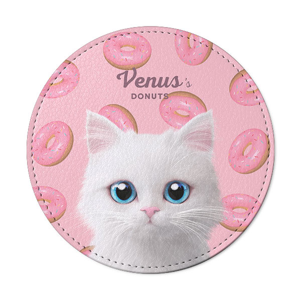 Venus’s Donuts Leather Coaster