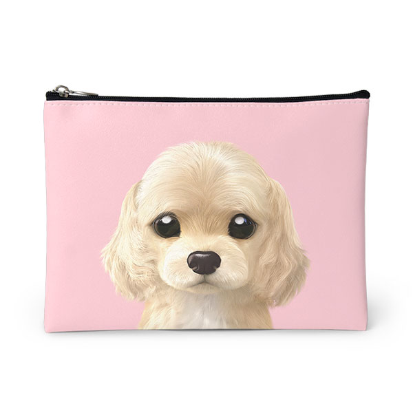 Momo the Cocker Spaniel Leather Pouch