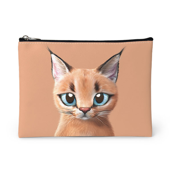 Cali the Caracal Leather Pouch
