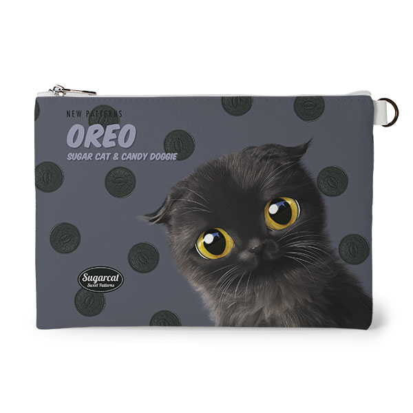Gimo’s Oreo New Patterns Leather Flat Pouch