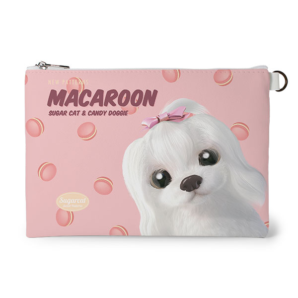 Iryn’s Macaroon New Patterns Leather Flat Pouch