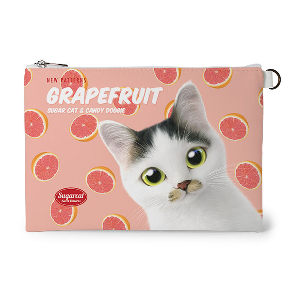 Jamong&#039;s Grapefruit New Patterns Leather Flat Pouch