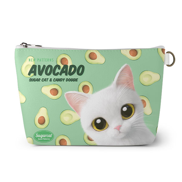 Danchu’s Avocado New Patterns Leather Triangle Pouch