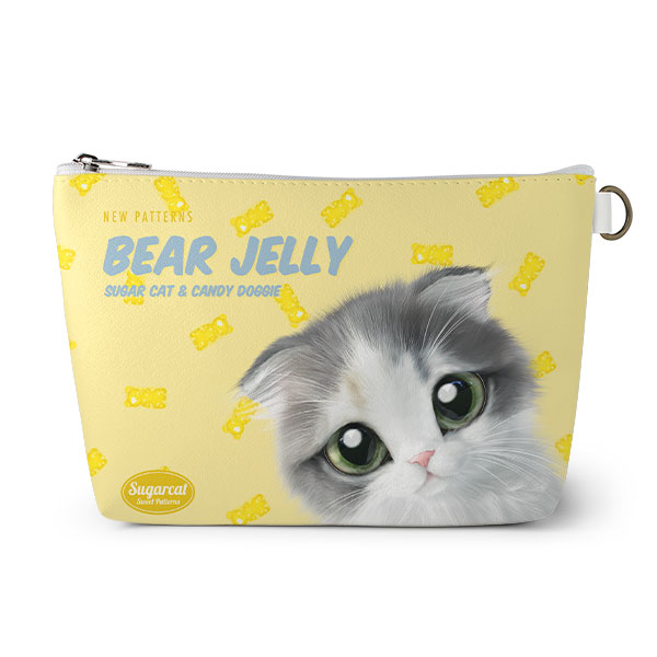 Joy the Kitten’s Gummy Baers Jelly New Patterns Leather Triangle Pouch