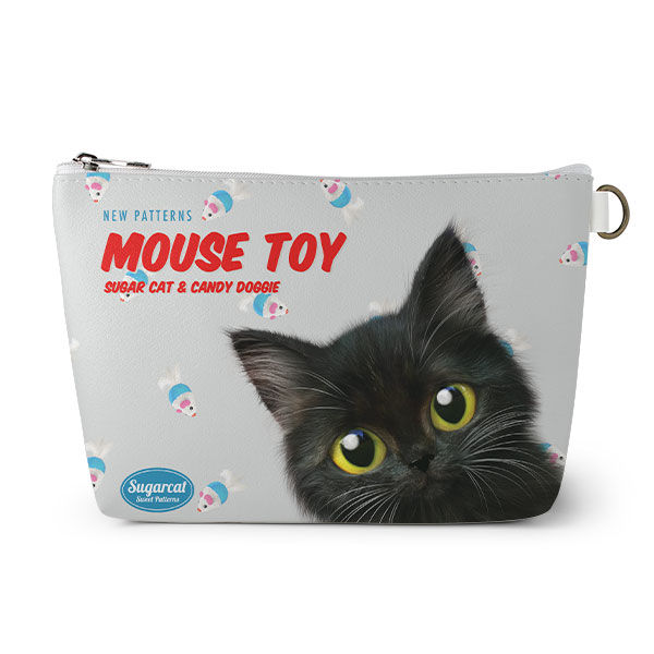 Ruru the Kitten’s Mouse Toy New Patterns Leather Triangle Pouch