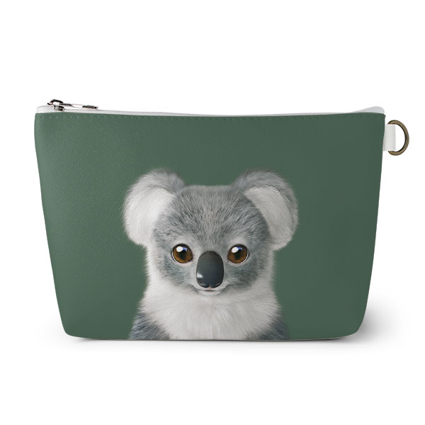 Coco the Koala Leather Triangle Pouch