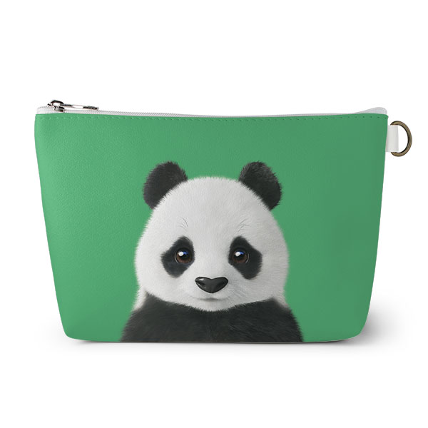 Pang the Giant Panda Leather Triangle Pouch