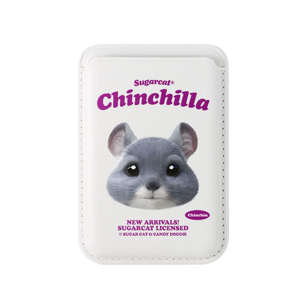 Chinchin the Chinchilla TypeFace Magsafe Card Wallet