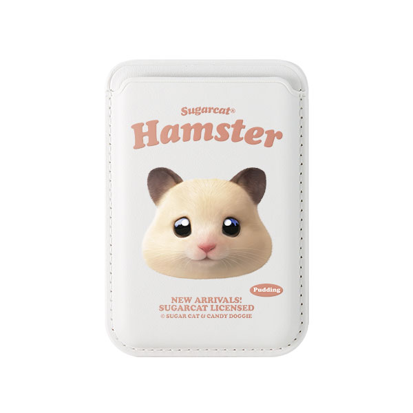 Pudding the Hamster TypeFace Magsafe Card Wallet