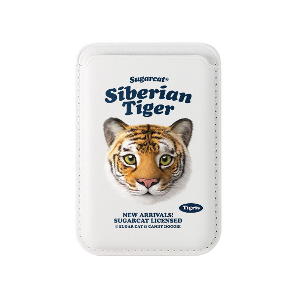 Tigris the Siberian Tiger TypeFace Magsafe Card Wallet