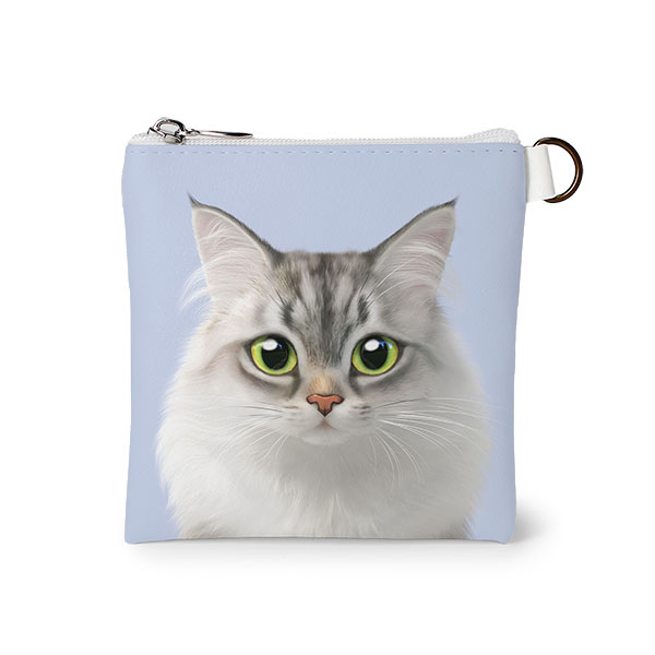 Miho the Norwegian Forest Mini Flat Pouch