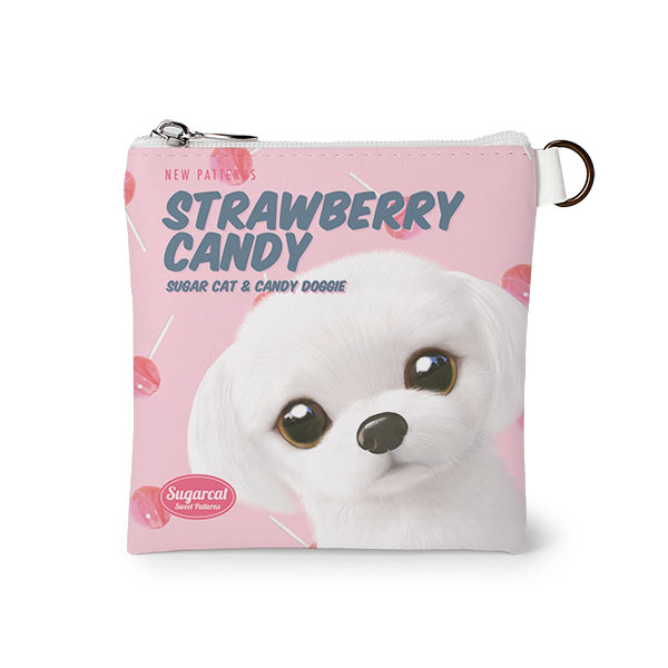 Doori’s Strawberry Candy New Patterns Mini Flat Pouch