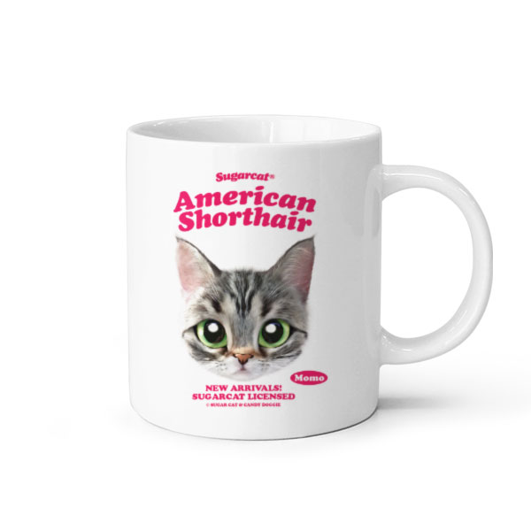 Momo the American shorthair cat TypeFace Mug