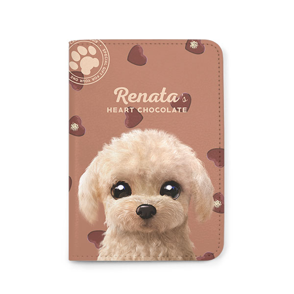 Renata the Poodle’s Heart Chocolate Passport Case
