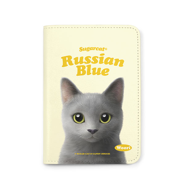 Woori the Russian Blue Type Passport Case