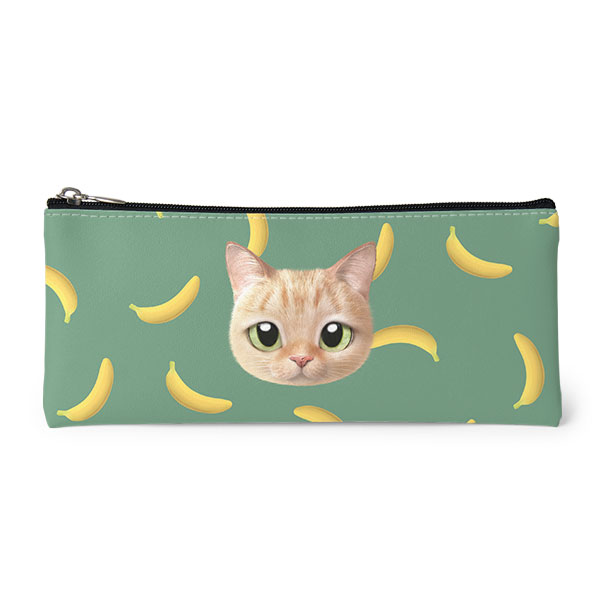 Luny’s Banana Face Leather Pencilcase