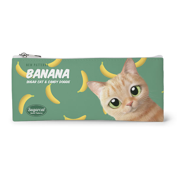 Luny’s Banana New Patterns Leather Flat Pencilcase
